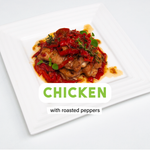 Chicken with roasted peppers