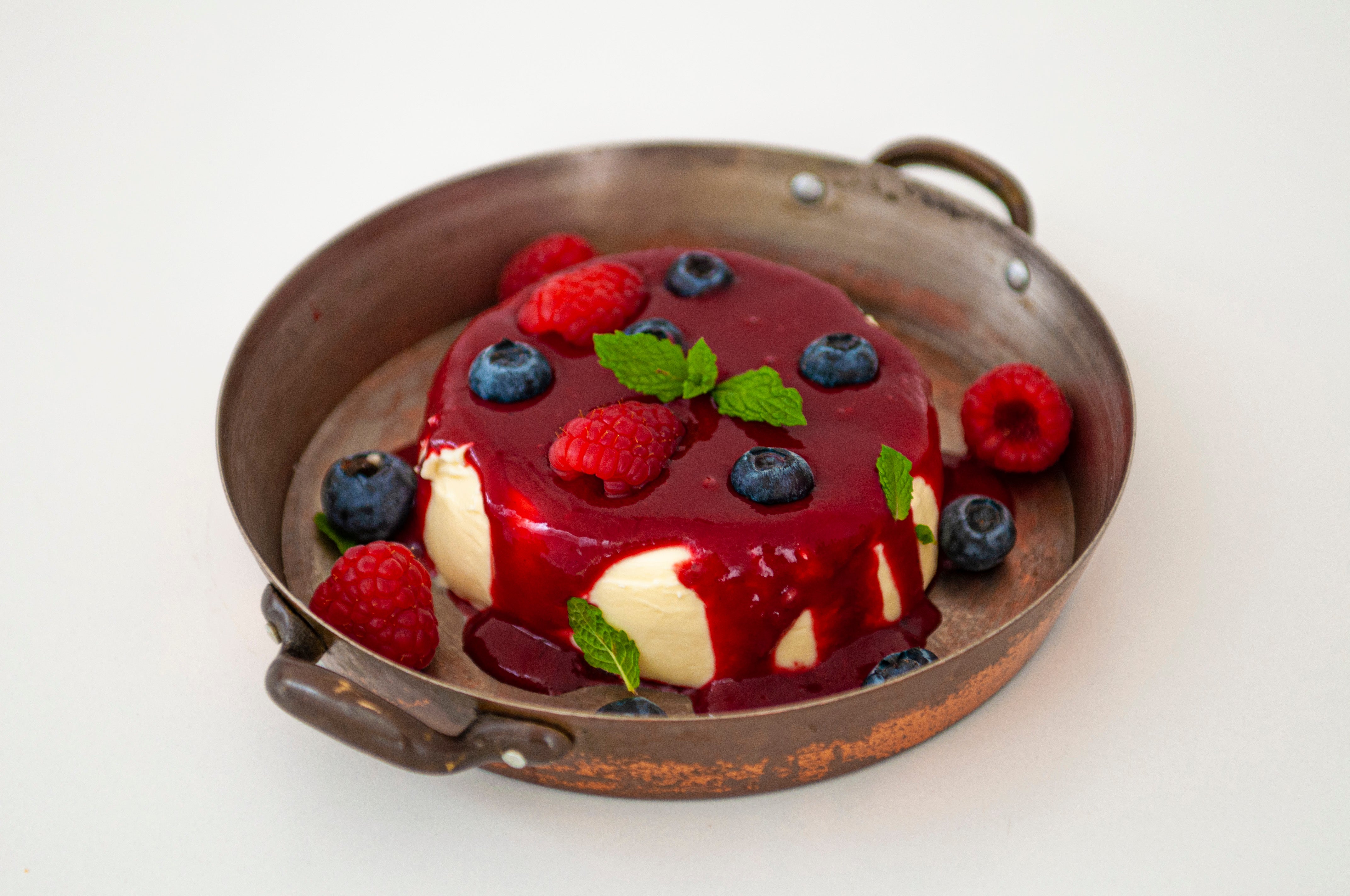 Panna cotta with red fruit